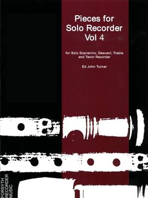 Vol.4 Pieces for Solo Recorder: (Arr. John Turner): Blockflöte
