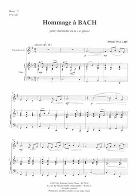 Jérôme Naulais: Hommage À J.S. Bach: Klarinette mit Begleitung