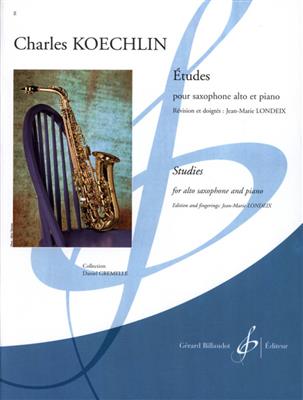 Charles Koechlin: Études - Studies: Altsaxophon mit Begleitung