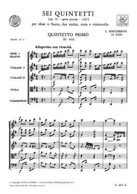 Luigi Boccherini: 6 Quintetti Op. 55 (Pais): Kammerensemble
