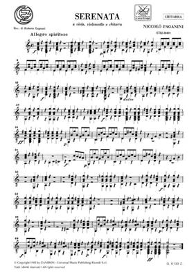 Niccolò Paganini: Serenata: Kammerensemble