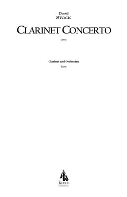 David Stock: Clarinet Concerto: Klarinette Solo