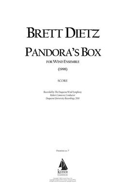 Brett William Dietz: Pandora's Box: Bläserensemble