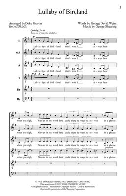 George Shearing: Lullaby of Birdland: (Arr. Deke Sharon): Gemischter Chor A cappella