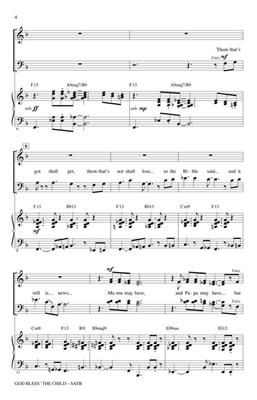 Billy Holiday: God Bless' the Child: (Arr. Steve Zegree): Gemischter Chor mit Begleitung