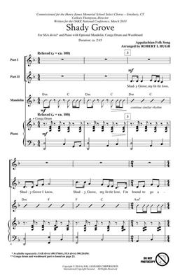 Shady Grove: (Arr. Robert I. Hugh): Frauenchor mit Begleitung