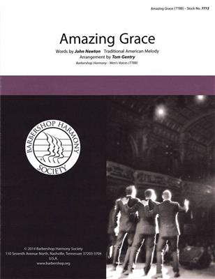 Amazing Grace: (Arr. Tom Gentry): Männerchor A cappella