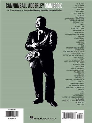 Julian Cannonball Adderley: Cannonball Adderley - Omnibook: C-Instrument