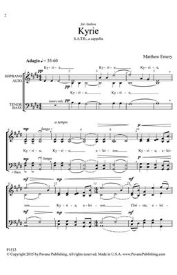 Matthew Emery: Missa Brevis Boreal: Gemischter Chor A cappella