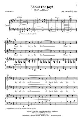 Dan Davison: Shout for Joy! (SSAA): Frauenchor mit Klavier/Orgel