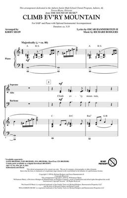 Climb Ev'ry Mountain: (Arr. Kirby Shaw): Gemischter Chor mit Begleitung