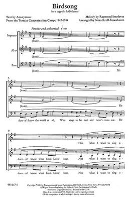 Birdsong: (Arr. Nora Kroll-Rosenbaum): Gemischter Chor mit Begleitung