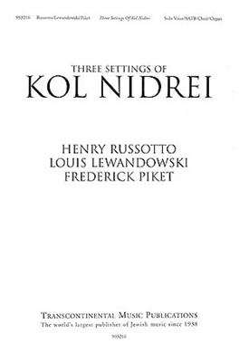 Three Settings of Kol Nidrei (Collection): Gemischter Chor mit Begleitung