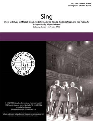 Pentatonix: Sing: (Arr. Wayne Grimmer): Männerchor A cappella