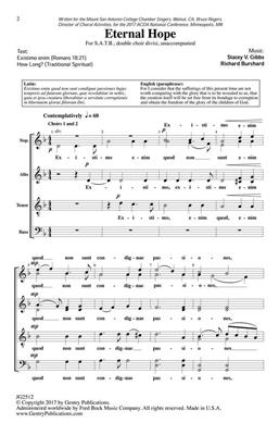 Stacey V. Gibbs: Eternal Hope: Gemischter Chor A cappella