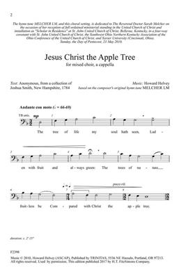Howard Helvey: Jesus Christ the Apple Tree: Gemischter Chor mit Begleitung