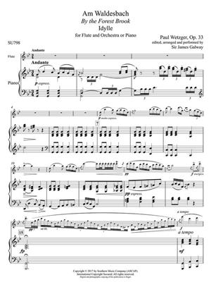 By the Forest Brook Am Waldesbach, Op. 33: (Arr. James Galway): Flöte mit Begleitung