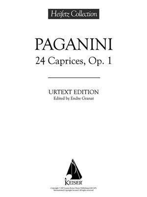Niccolò Paganini: 24 Caprices for Violin Solo: Violine Solo