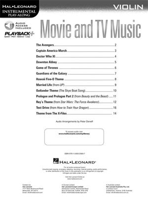 Movie and TV Music for Violin: Violine Solo