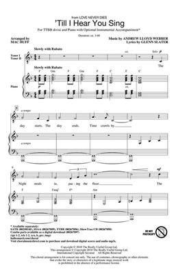 'Till I Hear You Sing: (Arr. Mac Huff): Männerchor mit Begleitung