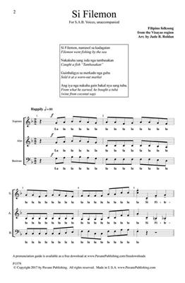 Si Filemon: (Arr. Jude B. Roldan): Gemischter Chor mit Begleitung