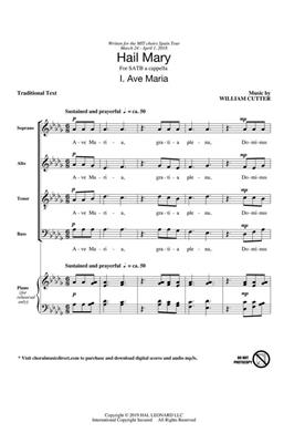 William Cutter: Hail Mary: Gemischter Chor mit Begleitung