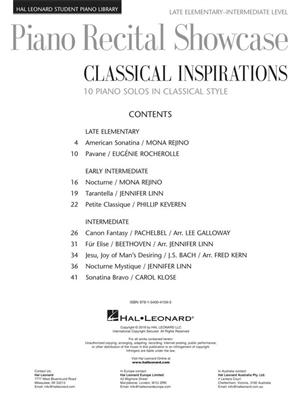 John Thompson: Piano Recital Showcase - Classical Inspirations: Klavier Solo