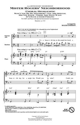 Fred Rogers: Mister Rogers' Neighborhood (Choral Highlights): (Arr. Roger Emerson): Gemischter Chor mit Begleitung