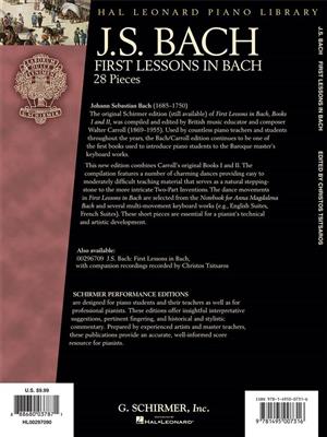 Johann Sebastian Bach: First Lessons In Bach - 28 Pieces: Klavier Solo