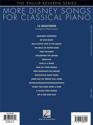 More Disney Songs For Classical Piano: Klavier Solo