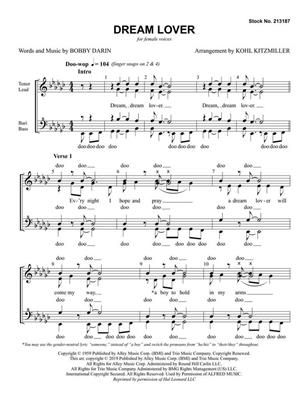 Bobby Darin: Dream Lover: (Arr. Kohl Kitzmiller): Frauenchor A cappella