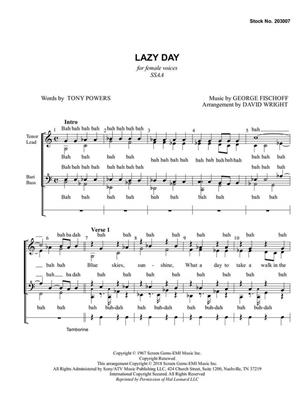 Lazy Day: (Arr. David Wright): Frauenchor A cappella