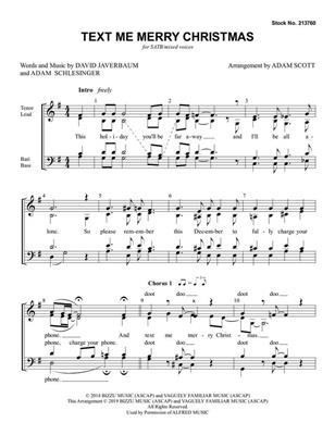 Text Me Merry Christmas: (Arr. Adam Scott): Gemischter Chor A cappella