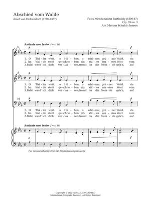 Lieder im Freien zu singen Vol. 1: Gemischter Chor A cappella