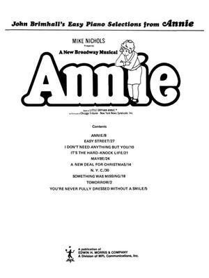 Annie (Broadway): (Arr. John Brimhall): Easy Piano