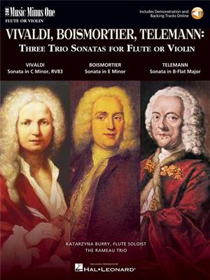 3 Trio Sonatas: Vivaldi, Boismorter and Telemann: Flöte Solo