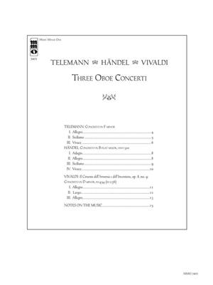 Georg Philipp Telemann: Three Oboe Concerti: Oboe Solo
