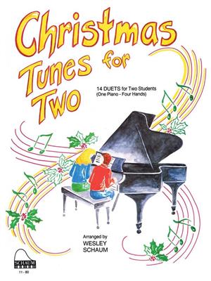 Christmas Tunes for Two: (Arr. Wesley Schaum): Klavier Solo