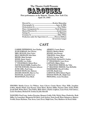 Oscar Hammerstein II: Carousel: Gesang Solo