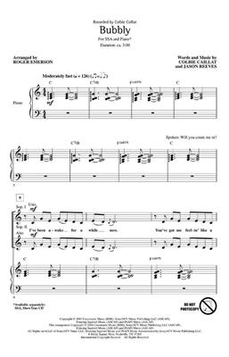 Colbie Caillat: Bubbly: (Arr. Roger Emerson): Frauenchor mit Klavier/Orgel