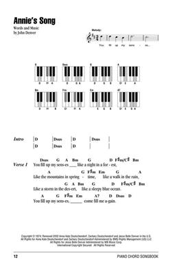 Piano Chord Songbook John Denver: Easy Piano