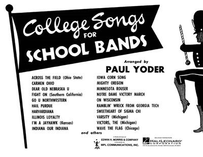 College Songs for School Bands - 1st Bb Clarinet: Blasorchester