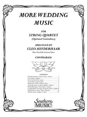 More Wedding Music: (Arr. Cleo Aufderhaar): Streichquartett