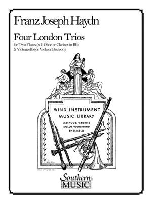 Franz Joseph Haydn: Four (4) London Trios (Set-Pts-Only): (Arr. Louis Moyse): Holzbläserensemble