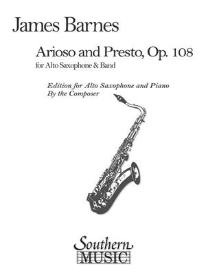 James Barnes: Arioso And Presto Op 108: Altsaxophon
