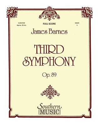James Barnes: Third Symphony op 89: Blasorchester