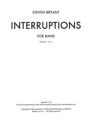 Steven Bryant: Interruptions: Blasorchester