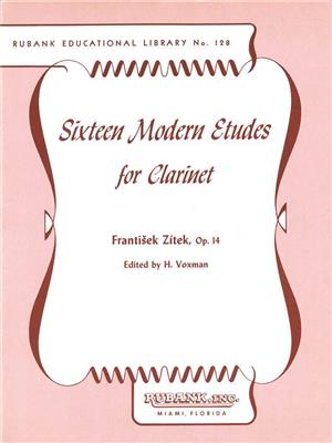 Frantisek Zitek: 16 Modern Etudes for Clarinet, Op. 14: Klarinette Solo