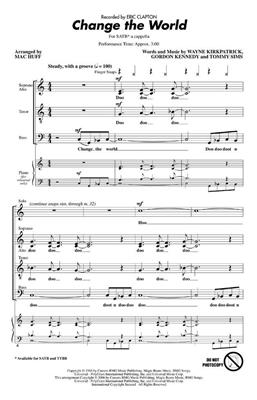 Eric Clapton: Change The World (SATB): (Arr. Mac Huff): Gemischter Chor mit Begleitung