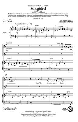 Eva Cassidy: Songbird: (Arr. Ed Lojeski): Frauenchor mit Klavier/Orgel